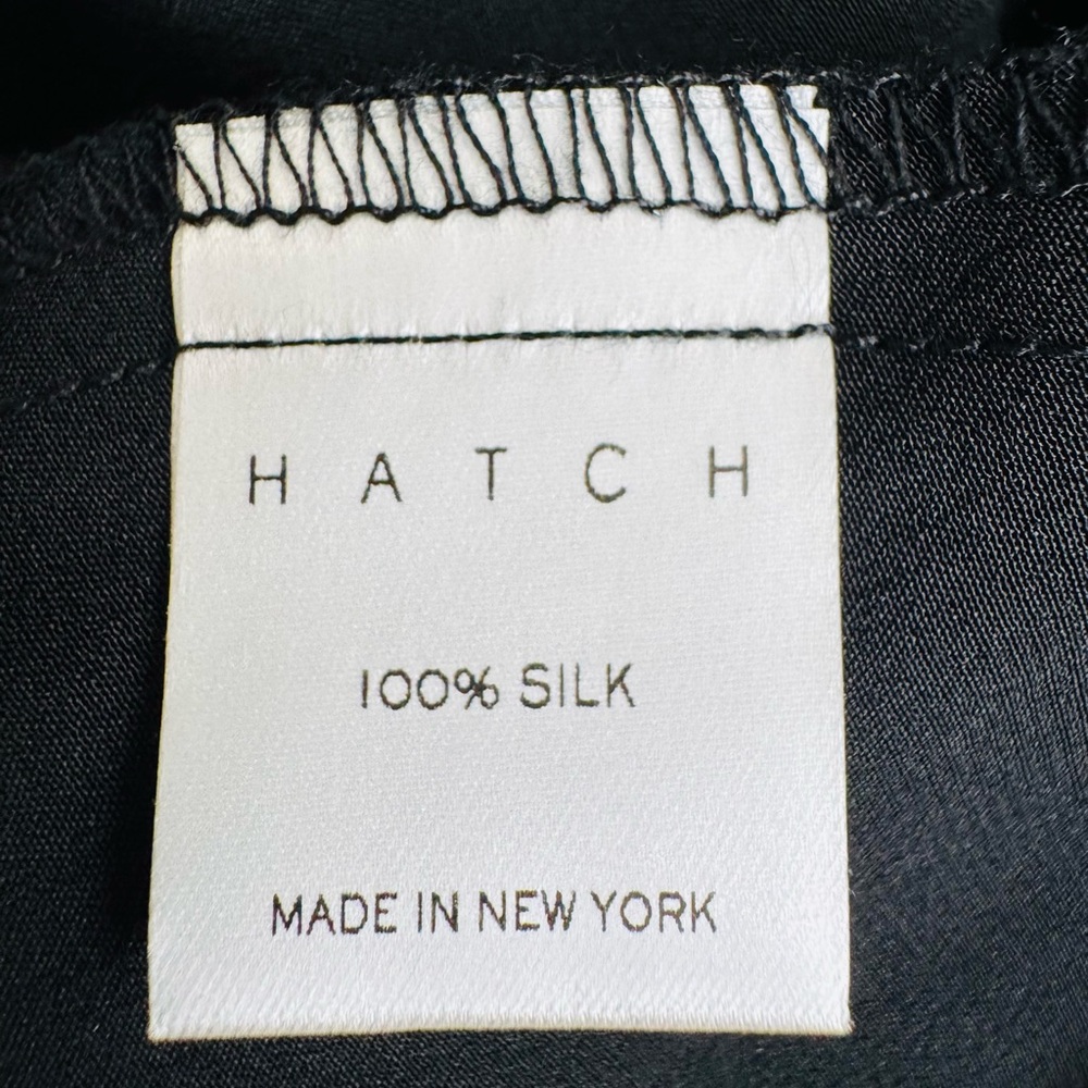 NWT Hatch 100% Silk Elegant Black Knot-Front Maxi Luxury Dress L/XL - Picture 11 of 13